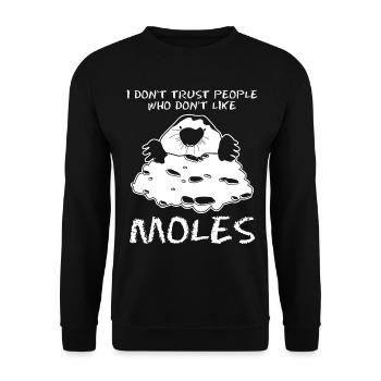 Mole Moles - Unisex Sweatshirt - black - Front - Alina (178cm) & Michal (187cm)