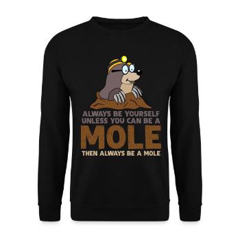 Taupe Soyez toujours vous-même Taupes - Sweat-shirt Unisexe - noir - Devant - Alina (178cm) & Michal (187cm)
