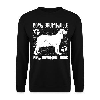 Hovawart Hundehaar - Unisex Pullover - Schwarz - Vorne - Alina (178cm) & Michal (187cm)