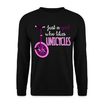 Unicycle I like unicycle unicyclist - Unisex Sweatshirt - black - Front - Alina (178cm) & Michal (187cm)