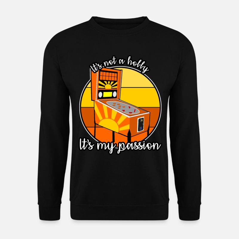 Pinball Retro Flipperautomat Flipper - Unisex Pullover - Schwarz