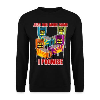 Pinball Pinball Machine Joke with Pinball Machine - Unisex Sweatshirt - black - Front - Alina (178cm) & Michal (187cm)