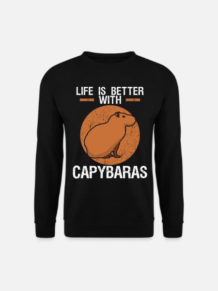 Capybara Joke Capybara Capybaras - Unisex Sweatshirt - black