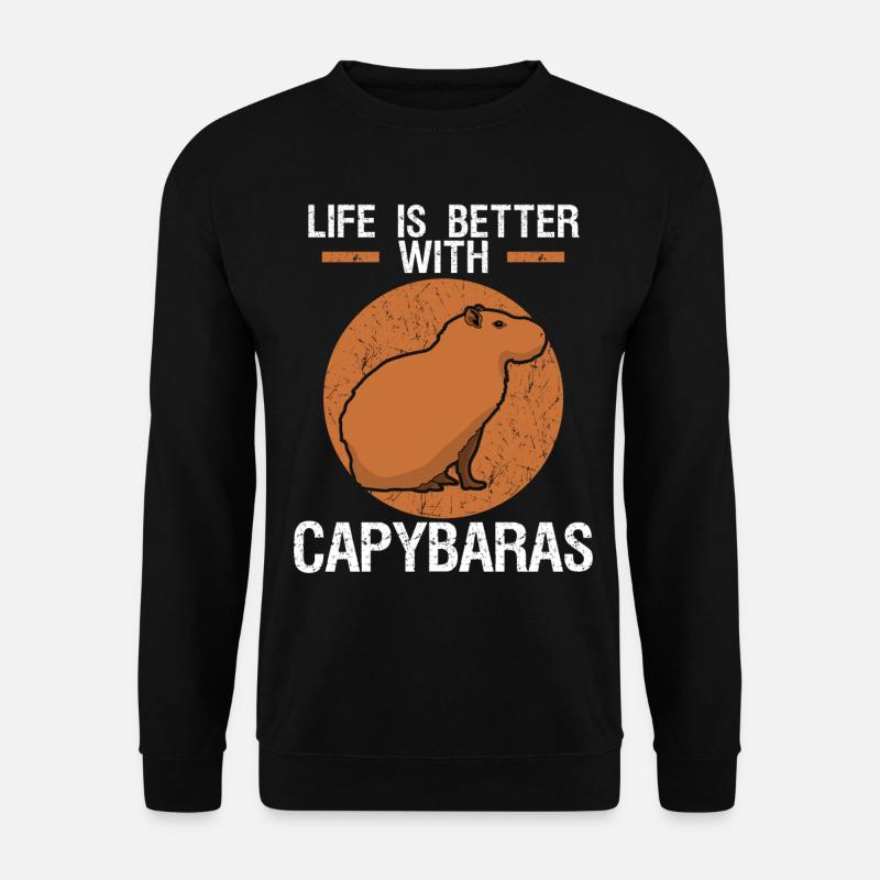 Capybara Blague Capybara Capybaras - Sweat-shirt Unisexe - noir
