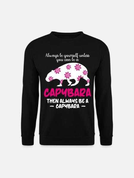 Capybara Spruch Wasserschwein Capybaras - Unisex Pullover - Schwarz