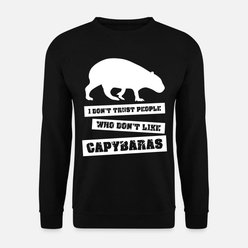 Capybara Jokes Capybara Capybaras - Unisex Sweatshirt - black