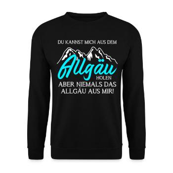 Allgäu Allgäuerin Allgäuer - Unisex Pullover - Schwarz - Vorne - Alina (178cm) & Michal (187cm)