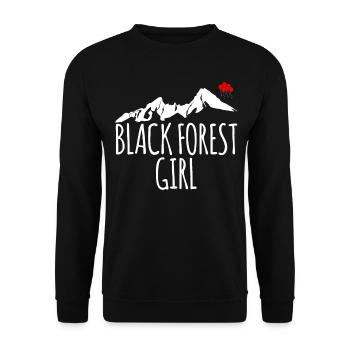Black Forest Girl Mrs. Black Forest Boy - Unisex Sweatshirt - black - Front - Alina (178cm) & Michal (187cm)