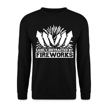 Pyro Fireworks Fireworks Pyrotechnics - Unisex Sweatshirt - black - Front - Alina (178cm) & Michal (187cm)