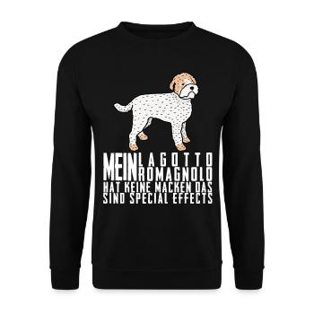Lagotto Romagnolo Spruch Witz Hund Hunde - Unisex Pullover - Schwarz - Vorne - Alina (178cm) & Michal (187cm)