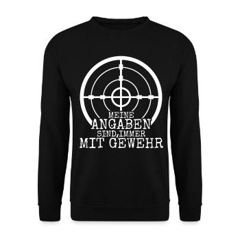 Feldjäger Panzergrenadier Scharfschütze - Unisex Pullover - Schwarz - Vorne - Alina (178cm) & Michal (187cm)