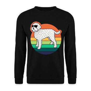 Lagotto Romagnolo Dog Retro Joke Dogs - Unisex Sweatshirt - black - Front - Alina (178cm) & Michal (187cm)