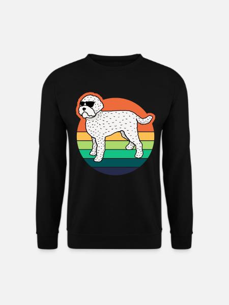 Lagotto Romagnolo Hund Retro Witz Hunde - Unisex Pullover - Schwarz