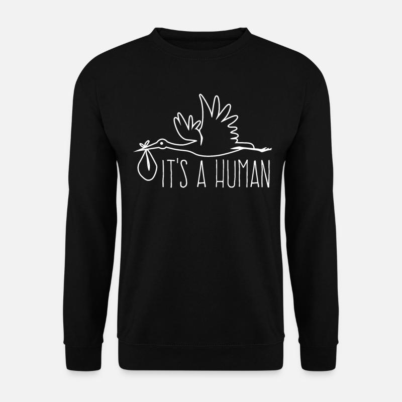 Stork Pregnant Pregnancy - Unisex Sweatshirt - black