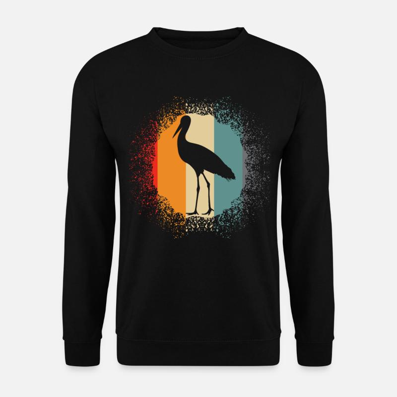 Stork Retro Storks - Unisex Sweatshirt - black
