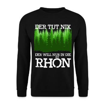 Rhön Wandern Der tut nix Rhöner Berge - Unisex Pullover - Schwarz - Vorne - Alina (178cm) & Michal (187cm)