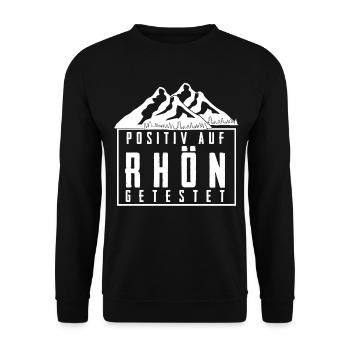 Rhön Wandern Spruch Rhöner Berge - Unisex Pullover - Schwarz - Vorne - Alina (178cm) & Michal (187cm)