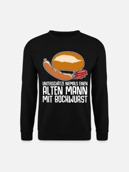 Bockwurst Wurst Alter Mann Bratwurst - Unisex Pullover - Schwarz