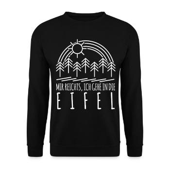 Eifel Eifeler Mir reichts Eifler - Unisex Pullover - Schwarz - Vorne - Alina (178cm) & Michal (187cm)