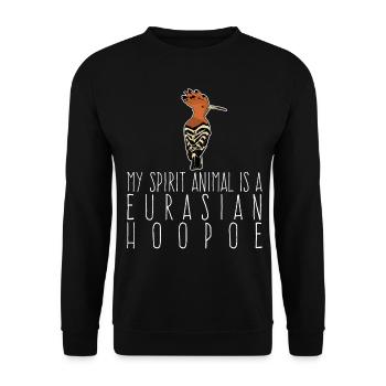 Wiedehopf Eurasian hoopoe Vogel - Unisex Pullover - Schwarz - Vorne - Alina (178cm) & Michal (187cm)