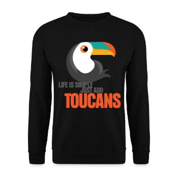 Tukan Toucan's cute toucans - Unisex Sweatshirt - black - Front - Alina (178cm) & Michal (187cm)