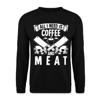 Boucher Café Boucher Boucher Boucher - Sweat-shirt Unisexe - noir - Devant - Alina (178cm) & Michal (187cm)
