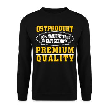 Ostdeutschland Ossi Ostprodukt DDR - Unisex Pullover - Schwarz - Vorne - Alina (178cm) & Michal (187cm)