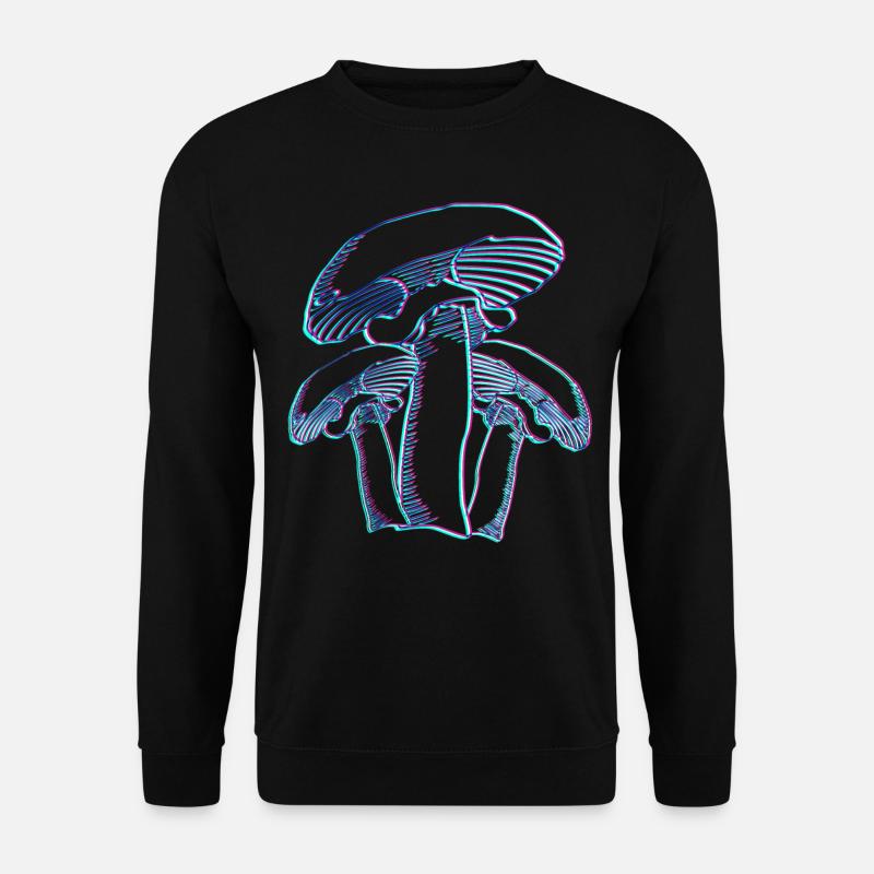 Pilzsammler abstrakte Pilze Pilzsucher - Unisex Pullover - Schwarz