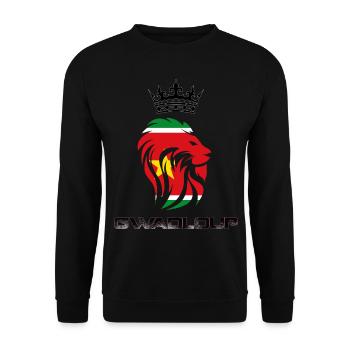 Guadeloupéen fier de sa Guadeloupe - Sweat-shirt Unisexe - noir - Devant - Alina (178cm) & Michal (187cm)