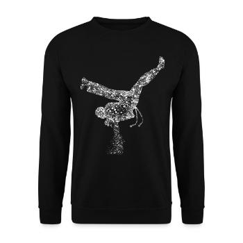 Capoeira Breakdance Breakdancer - Unisex Sweatshirt - black - Front - Alina (178cm) & Michal (187cm)