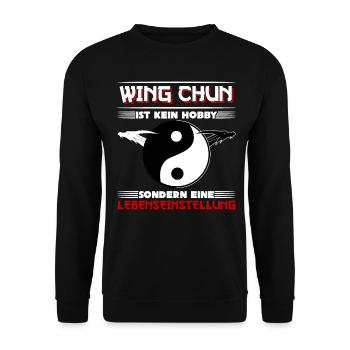 Wing Chun Kung Fu Sport Ving Tsun - Unisex Pullover - Schwarz - Vorne - Alina (178cm) & Michal (187cm)
