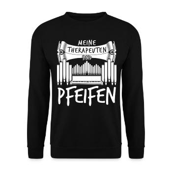 Orgel Orgelbauer Organist Orgelspieler - Unisex Pullover - Schwarz - Vorne - Alina (178cm) & Michal (187cm)