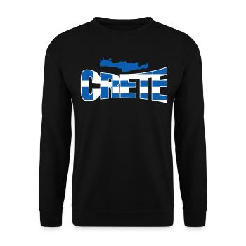 Kreta Griechenland Flagge Crete - Unisex Pullover - Schwarz - Vorne - Alina (178cm) & Michal (187cm)