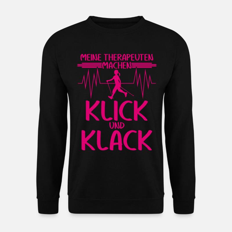 Nordic Walking - Unisex Pullover - Schwarz