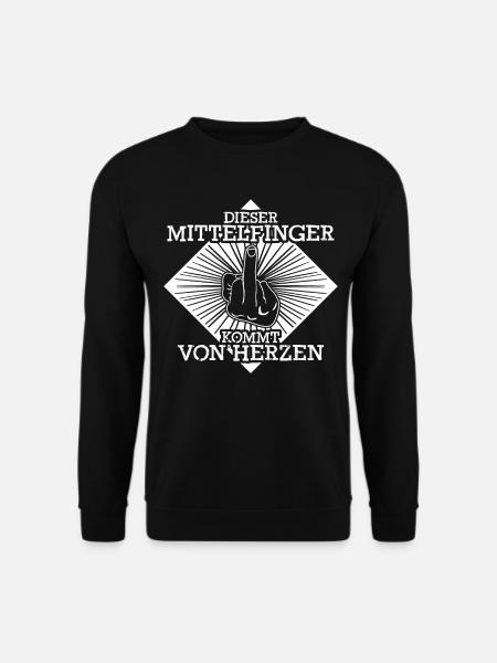 Mittelfinger Stinkefinger Misanthrop - Unisex Pullover - Schwarz