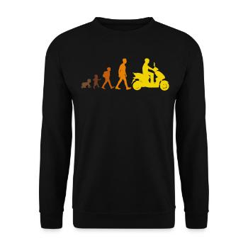 Cyclomoteur Scooter Cyclomoteur Rider Rétro Cyclomoteur - Sweat-shirt Unisexe - noir - Devant - Alina (178cm) & Michal (187cm)