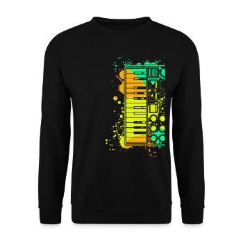 Synthesizer Synth Synthesizers - Unisex Sweatshirt - black - Front - Alina (178cm) & Michal (187cm)