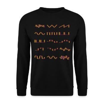 Synthesizer Synth Retro Synthesizers - Unisex Sweatshirt - black - Front - Alina (178cm) & Michal (187cm)
