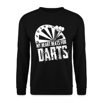 Dartboard Darts Player Darts Darts - Sweat-shirt Unisexe - noir - Devant - Alina (178cm) & Michal (187cm)