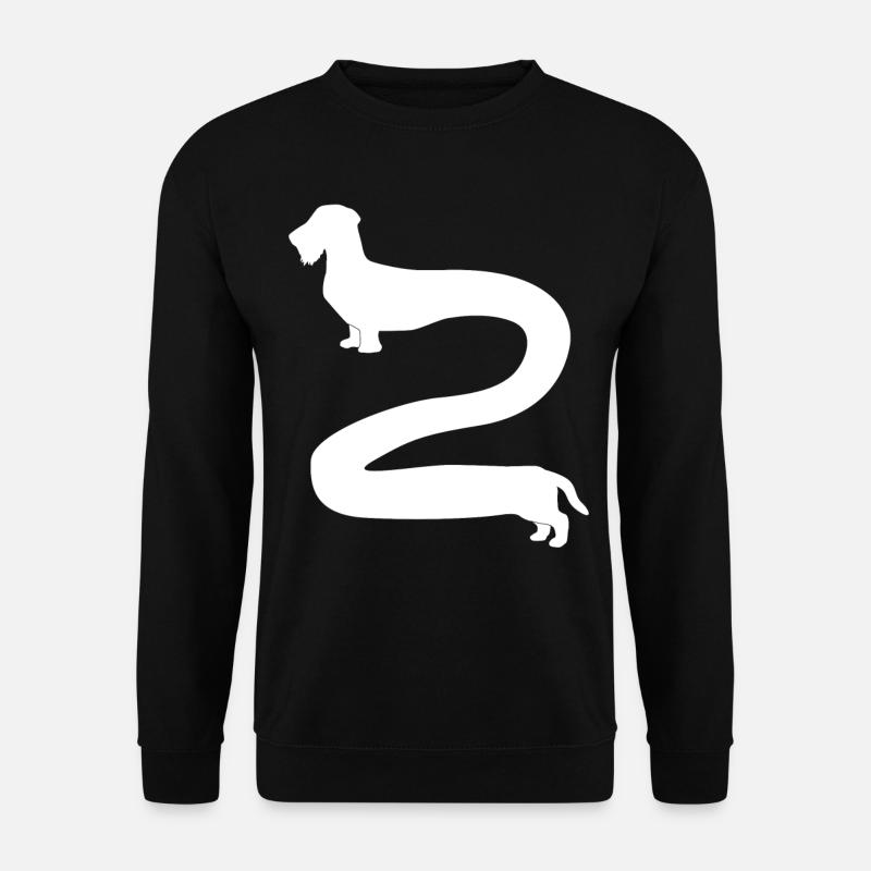 Rough-haired dachshund long dachshund - Unisex Sweatshirt - black