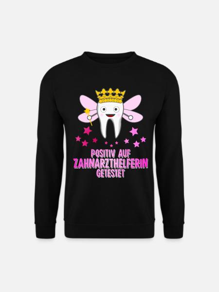 Zahnarzthelferin Zahnarzt Zähne Zahn ZFA - Unisex Pullover - Schwarz