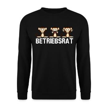 Betriebsrat Betriebsräte Betriebsrätin - Unisex Pullover - Schwarz - Vorne - Alina (178cm) & Michal (187cm)