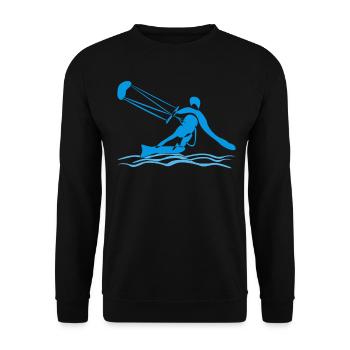Kiteboarding Kitesurfen Kitesurfer - Unisex Pullover - Schwarz - Vorne - Alina (178cm) & Michal (187cm)