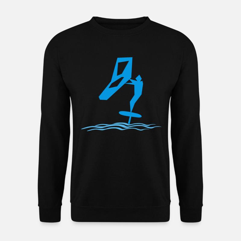 Wing Foiling Hydrofoiling Wing Surf - Sweat-shirt Unisexe - noir
