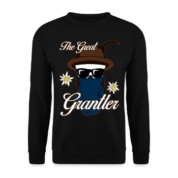 Grantler Grantln Granteln - Unisex Sweatshirt - black - Front - Alina (178cm) & Michal (187cm)