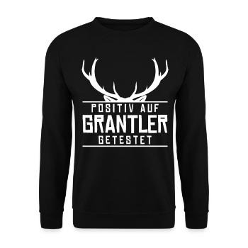 Grantler Granteln Grantln - Unisex Sweatshirt - black - Front - Alina (178cm) & Michal (187cm)