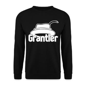 Grantler Opa Hut Grantln Granteln - Unisex Pullover - Schwarz - Vorne - Alina (178cm) & Michal (187cm)