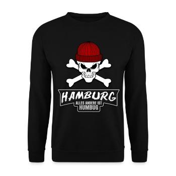 Hamburg and Humbug St. Pauli - Unisex Sweatshirt - black - Front - Alina (178cm) & Michal (187cm)