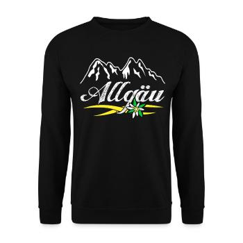 Alpes de l’Allgäu Edelweiss Allgäuer - Sweat-shirt Unisexe - noir - Devant - Alina (178cm) & Michal (187cm)