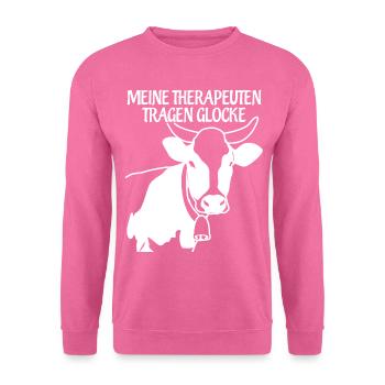 Vache Allgäu avec cloche Allgäuer - Sweat-shirt Unisexe - rose - Devant